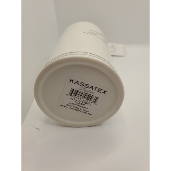 New Kassatex ALB-LD-W Le Bain PORCELAIN Lotion Dispenser , White *GENUINE*  NWT - Picture 9 of 9